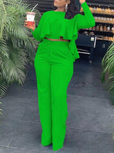 Indiebeautie – Einfarbiges Set aus High-Low-Top und Hose